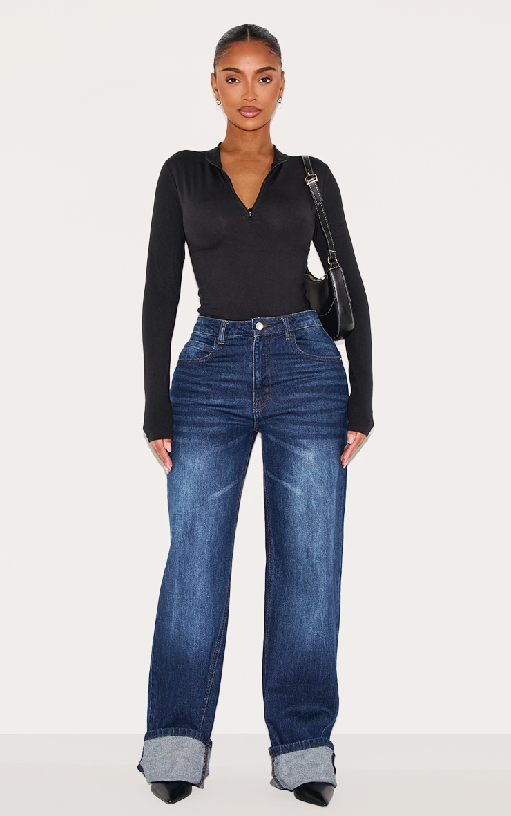 Shape Black Sculpt High Neck Zip Through Bodysuit image 3