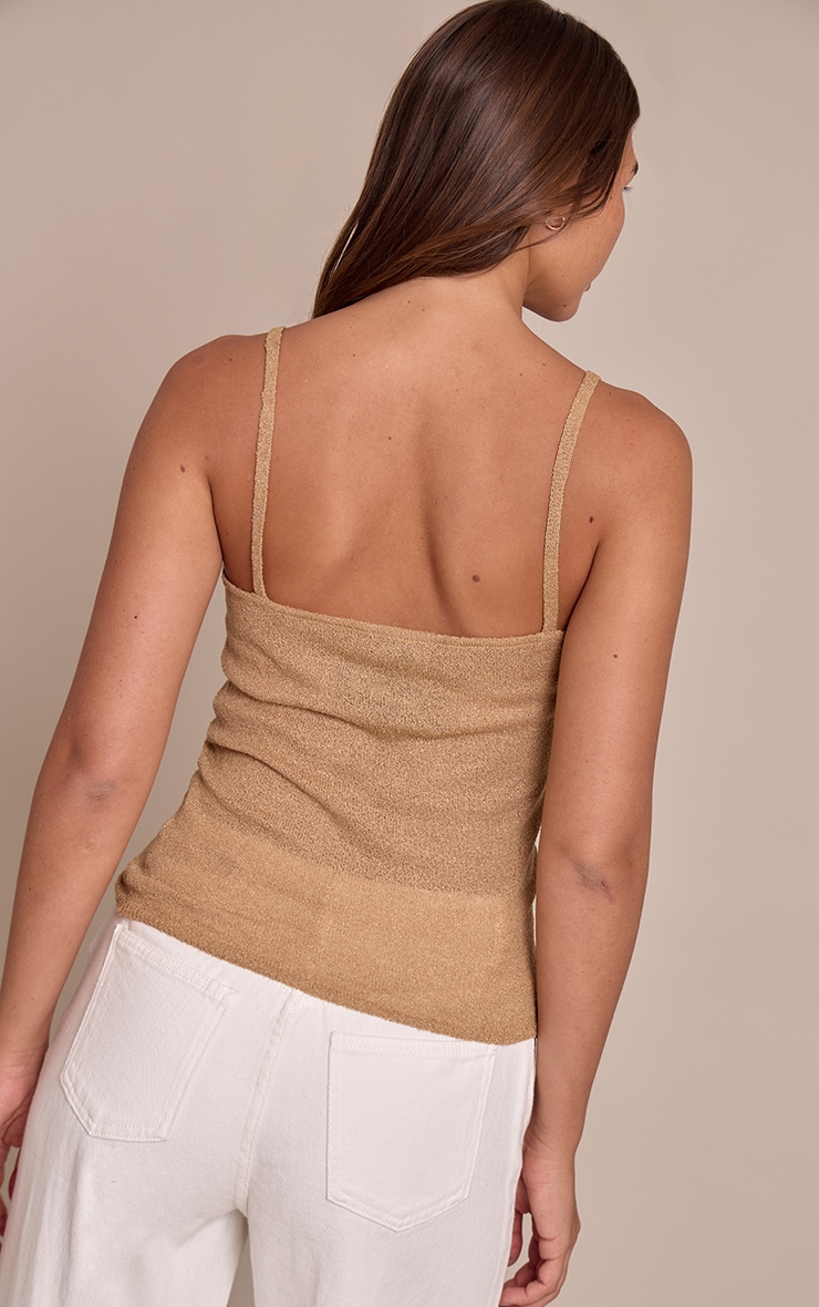 Sand Towelling Fine Knit Cami Top image 2
