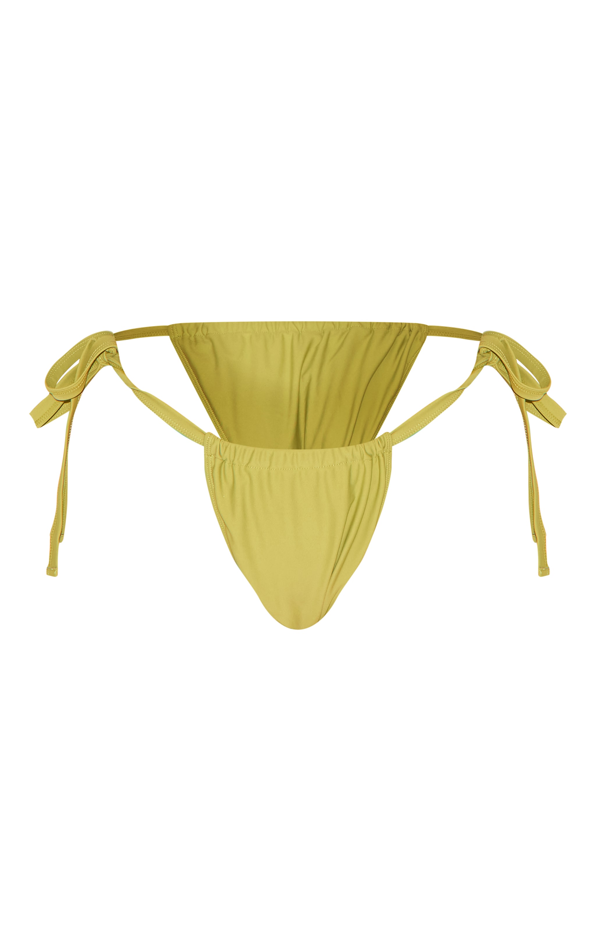 Plus Olive Basic Tanga Tie Side Bikini Bottom image 1