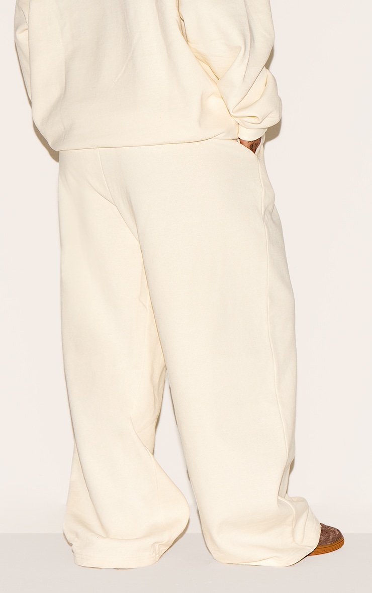 Plus Cream Premium Embroidered Norway Wide Leg Sweatpant image 3