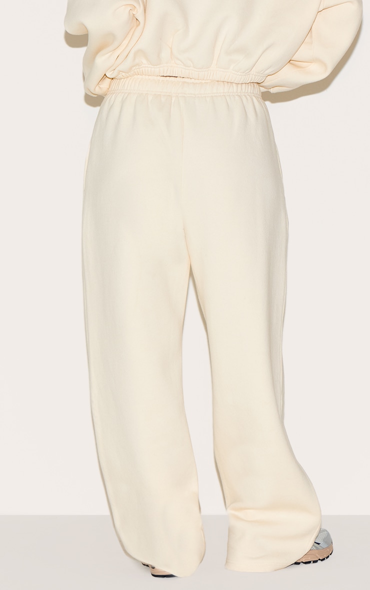 Pantalon de jogging ample crème à ourlet cordon de serrage image 2