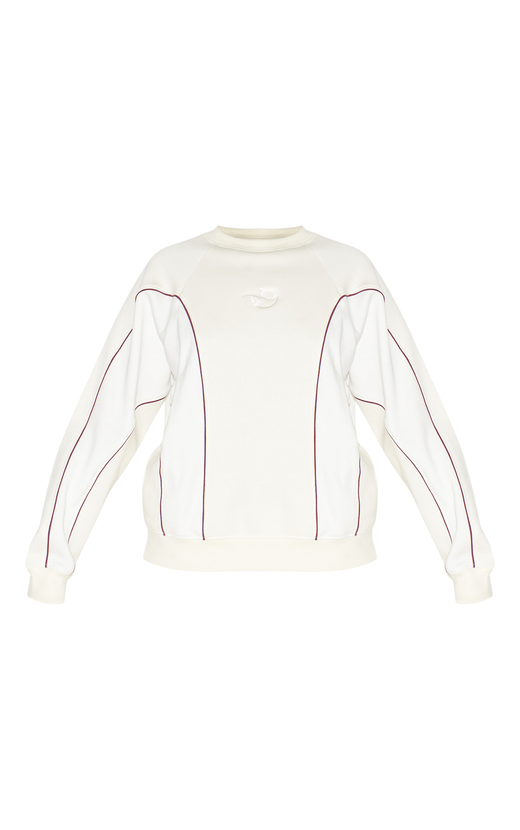 Sweat crème à logo Sport Collective et lisérés contrastants image 5