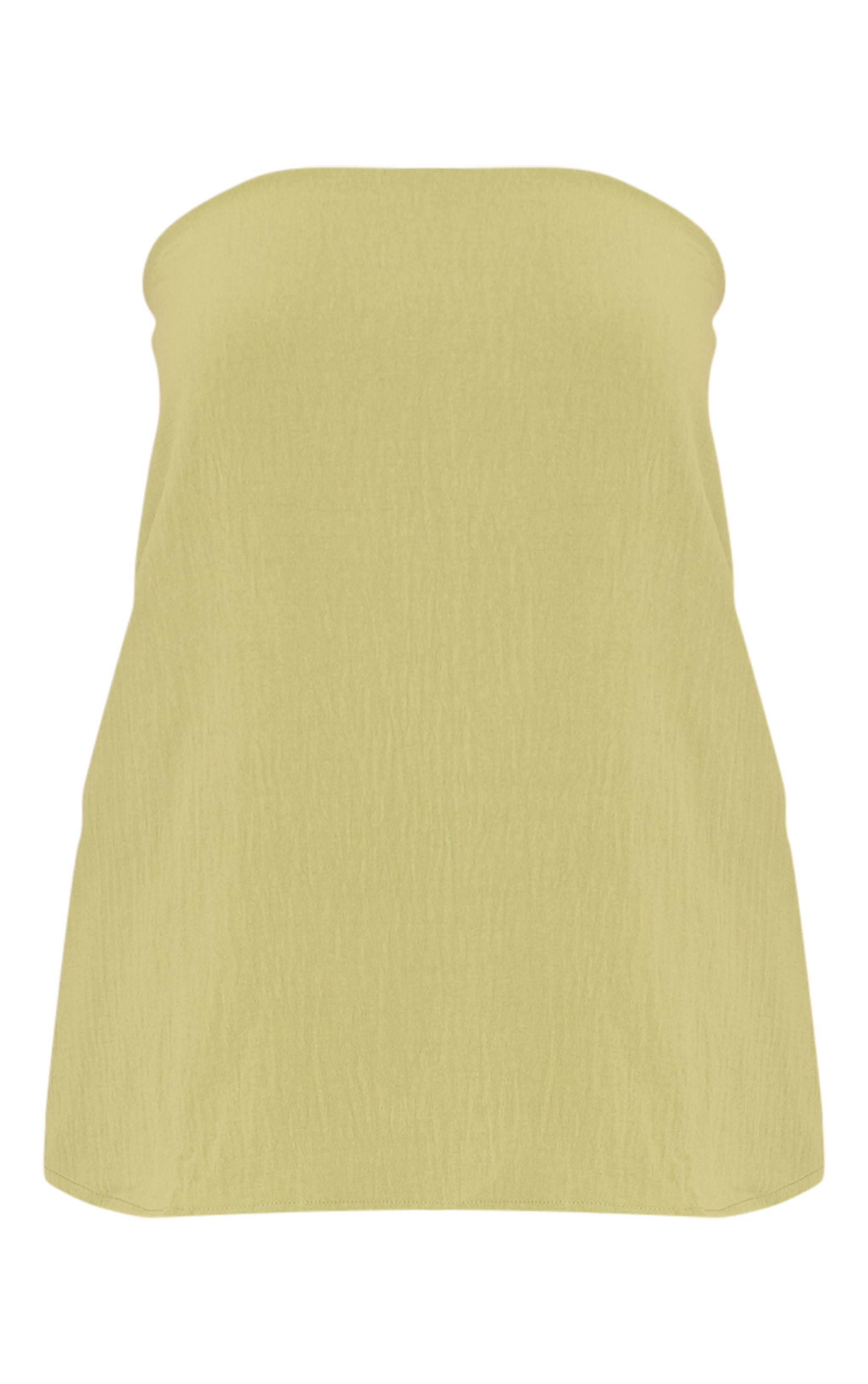 Lime Green Woven Long Bandeau Top image 5