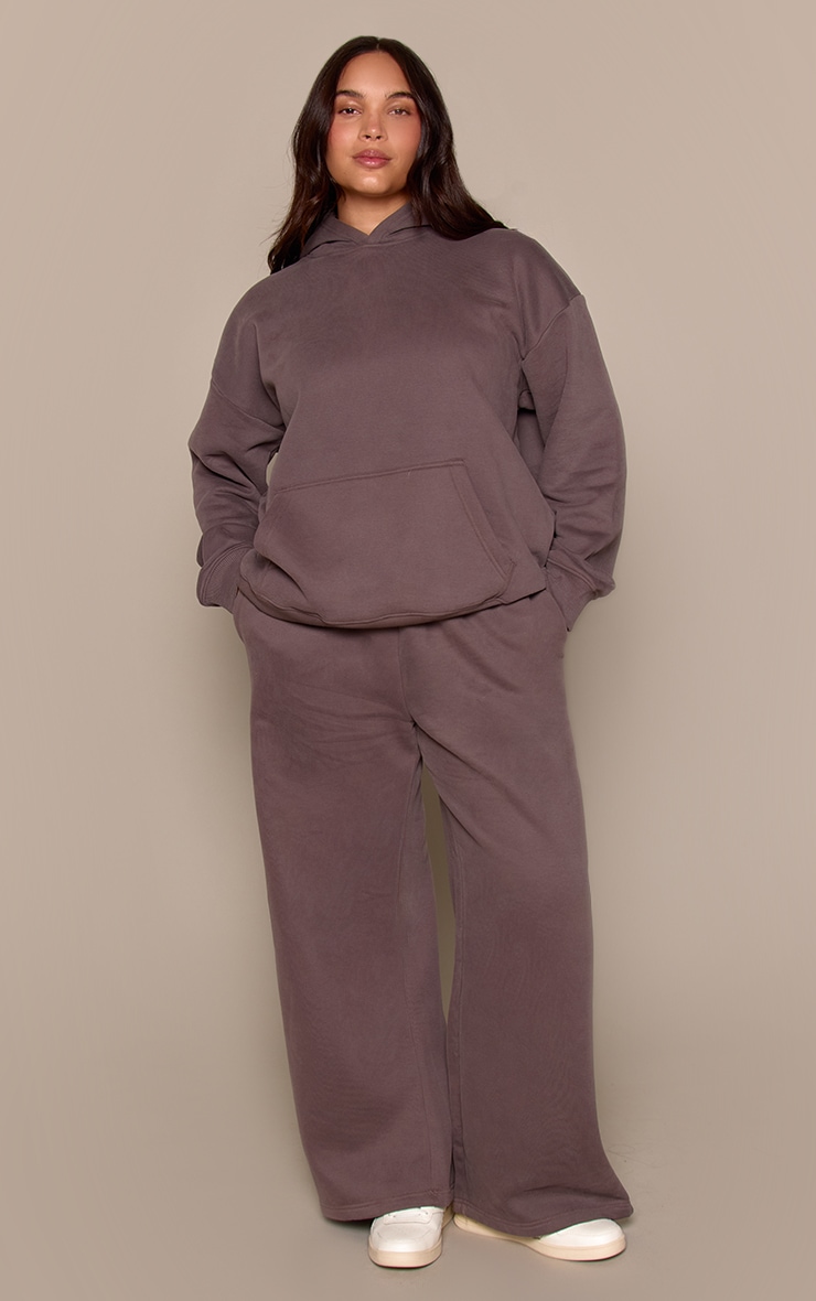 Plus Charcoal Grey Cuffed Leg Sweatpants image 1