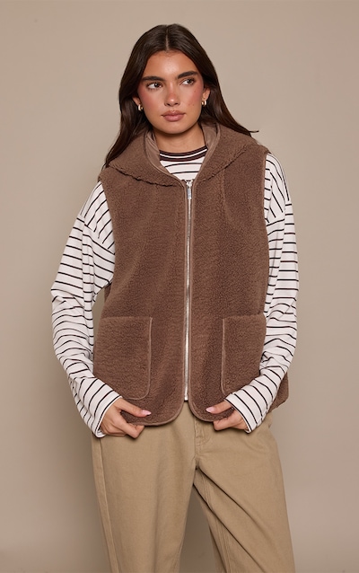 Brown Borg Zip Up Gilet