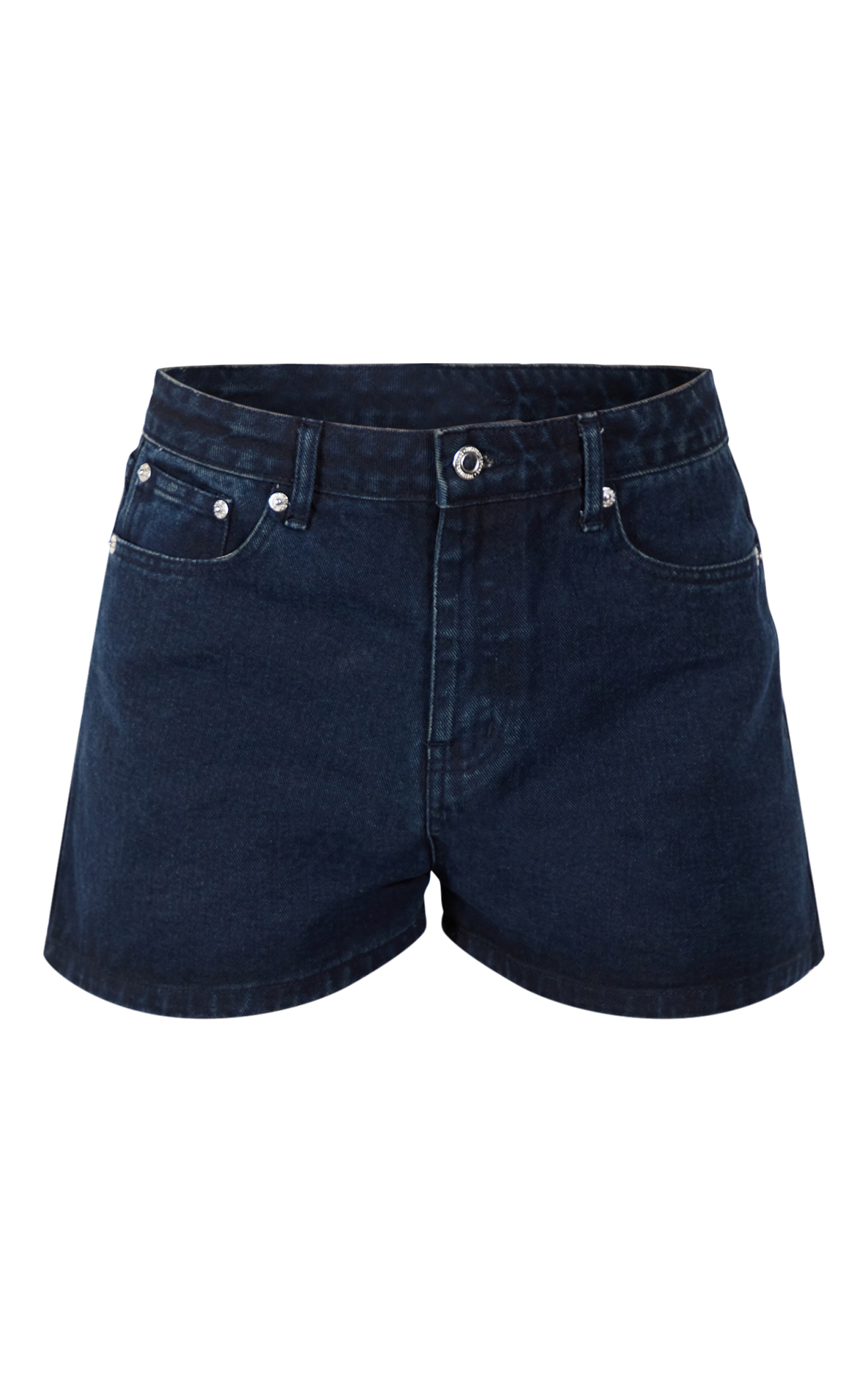 Dark Indigo High Waist Denim Shorts image 6