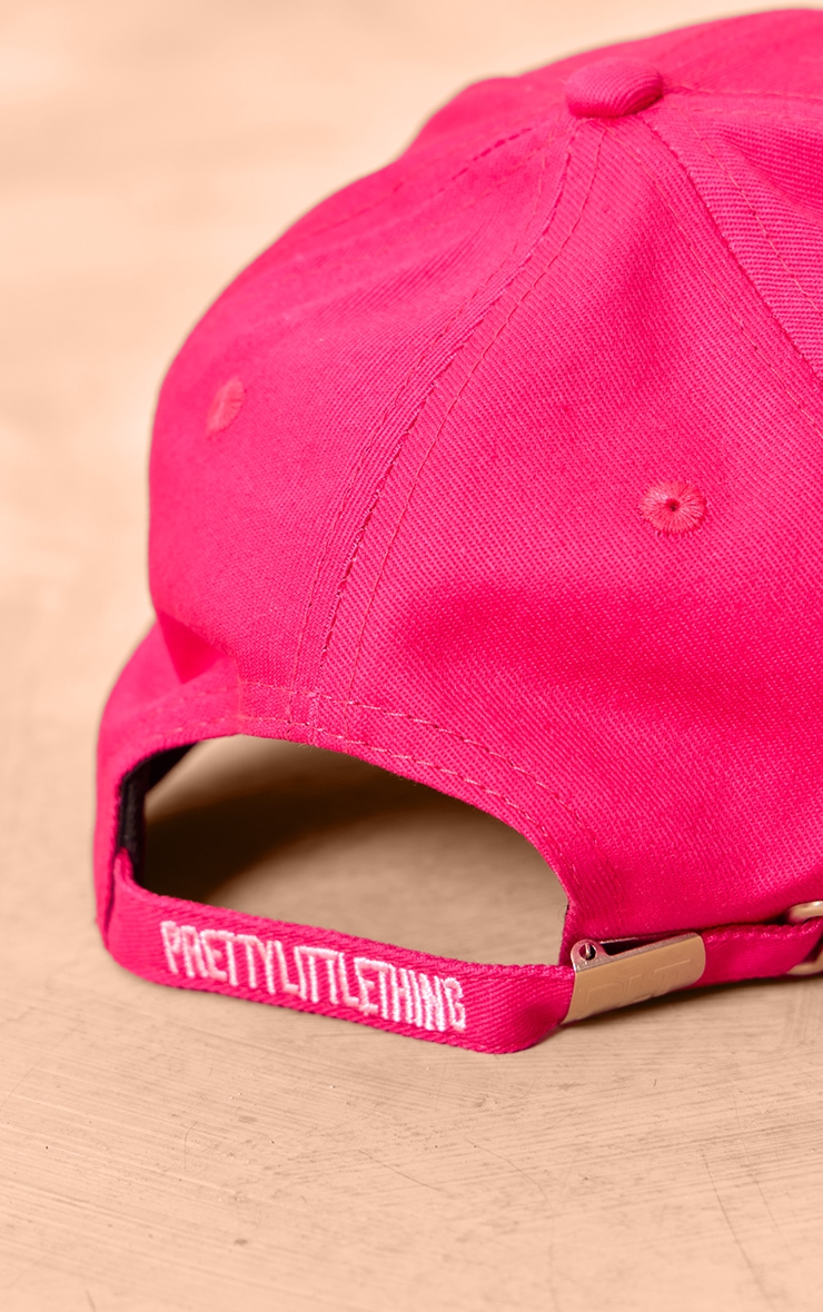 PRETTYLITTLETHING Hot Pink Logo Cap image 3