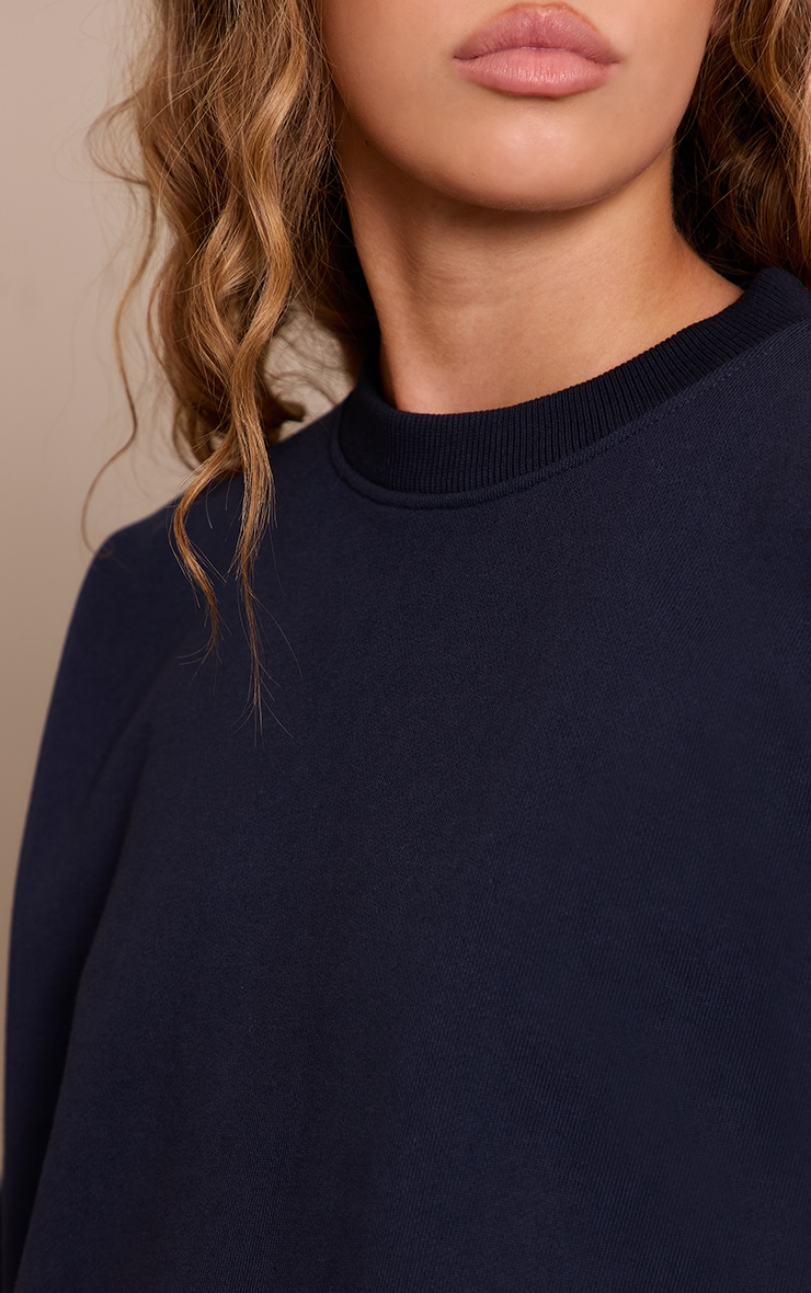 Navy 440 GSM Heavyweight Cotton Loopback Sweatshirt image 4