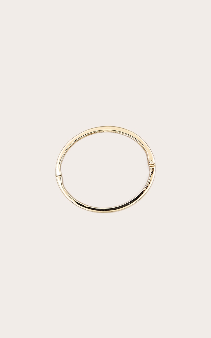 Gold Chunky Clasp Bangle image 1