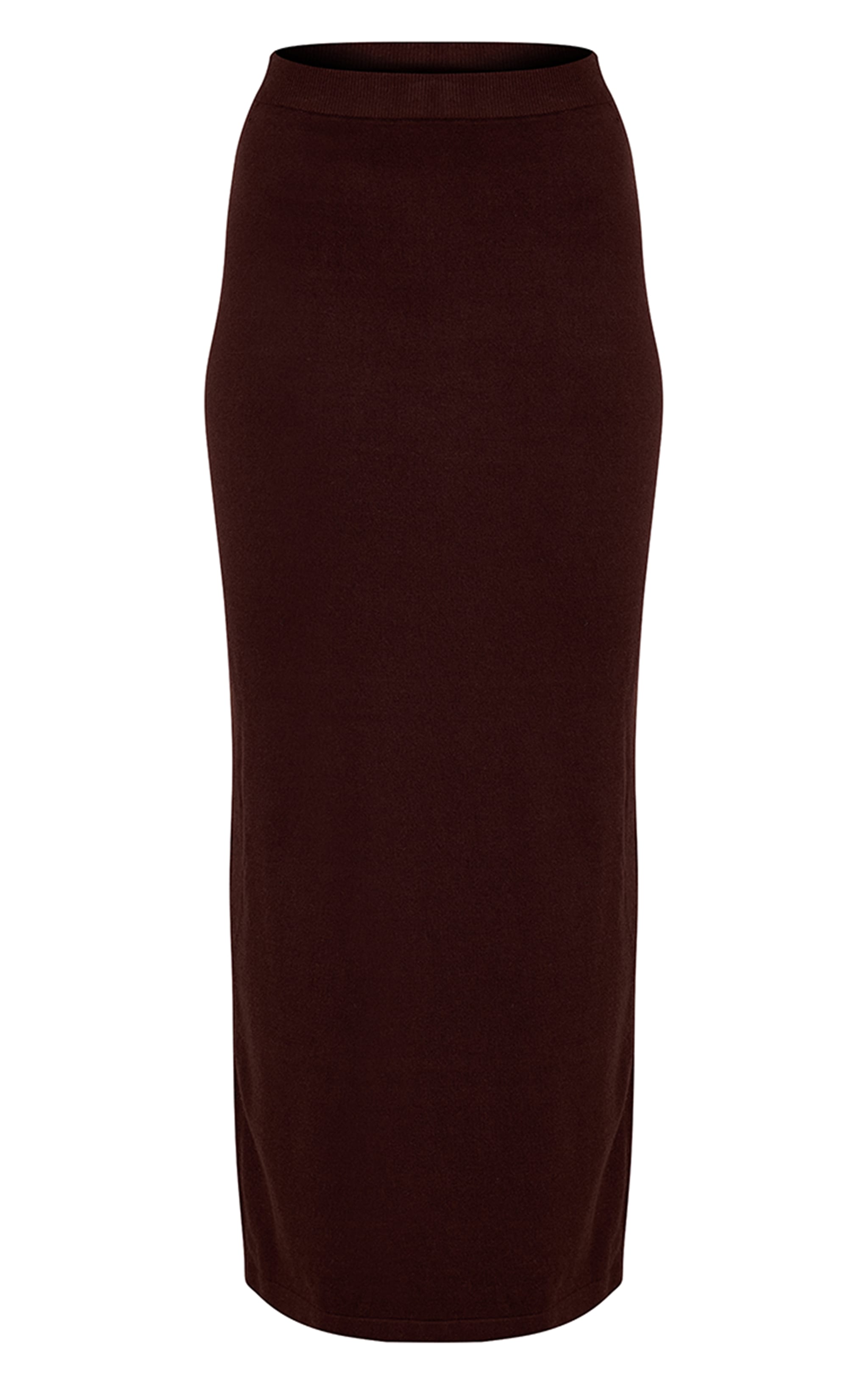 Chocolate Fine Knit Maxi Skirt image 5