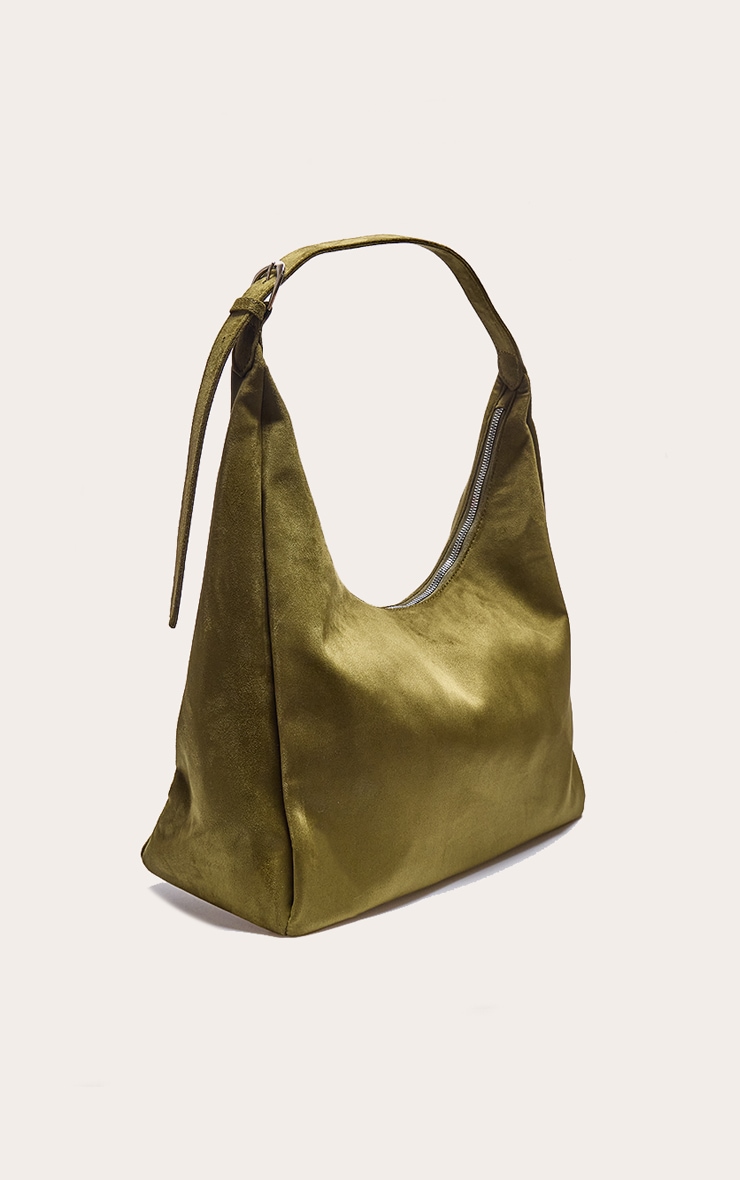 Olive Faux Suede Tote image 2