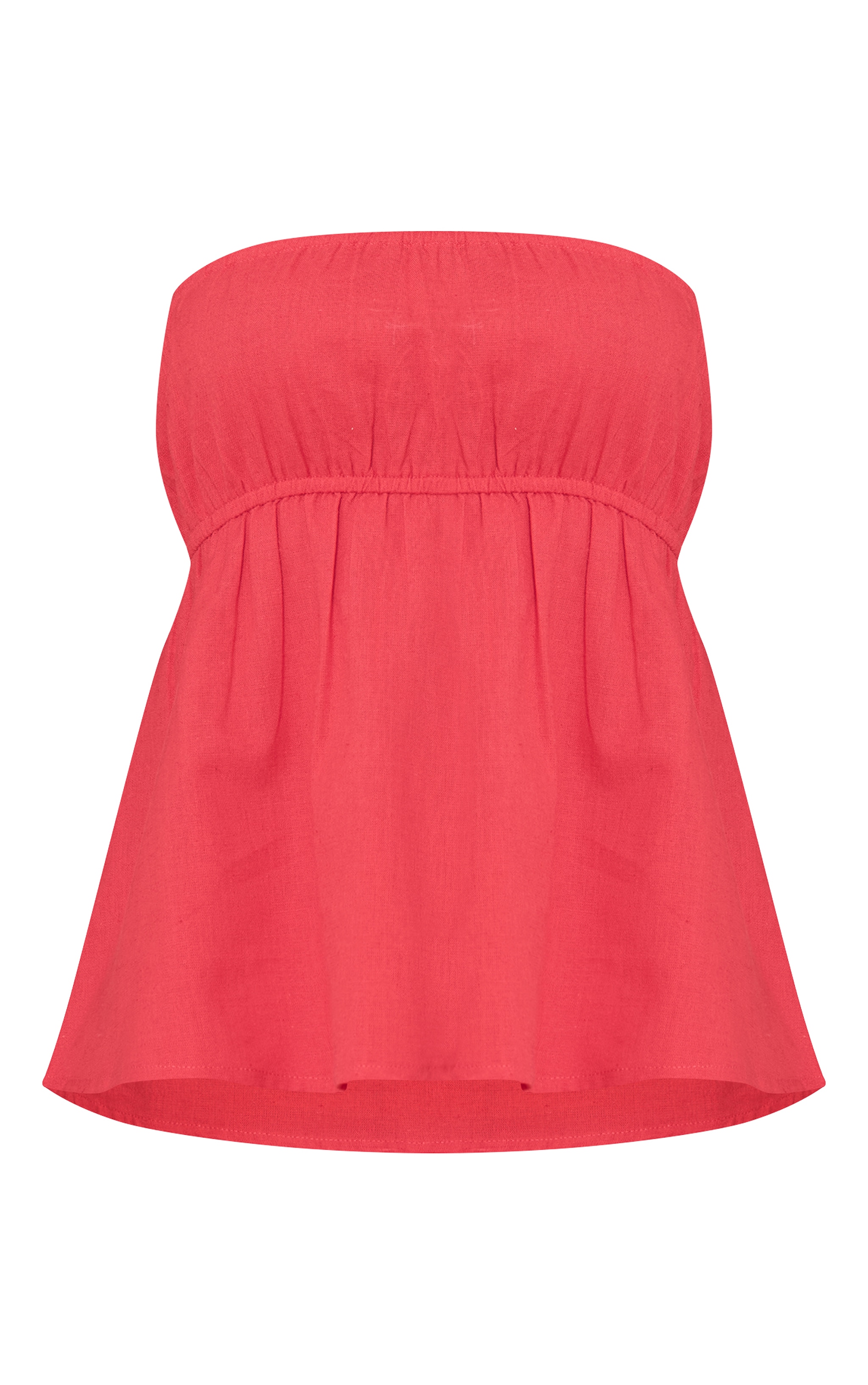 Top bustier péplum rouge tomate image 5