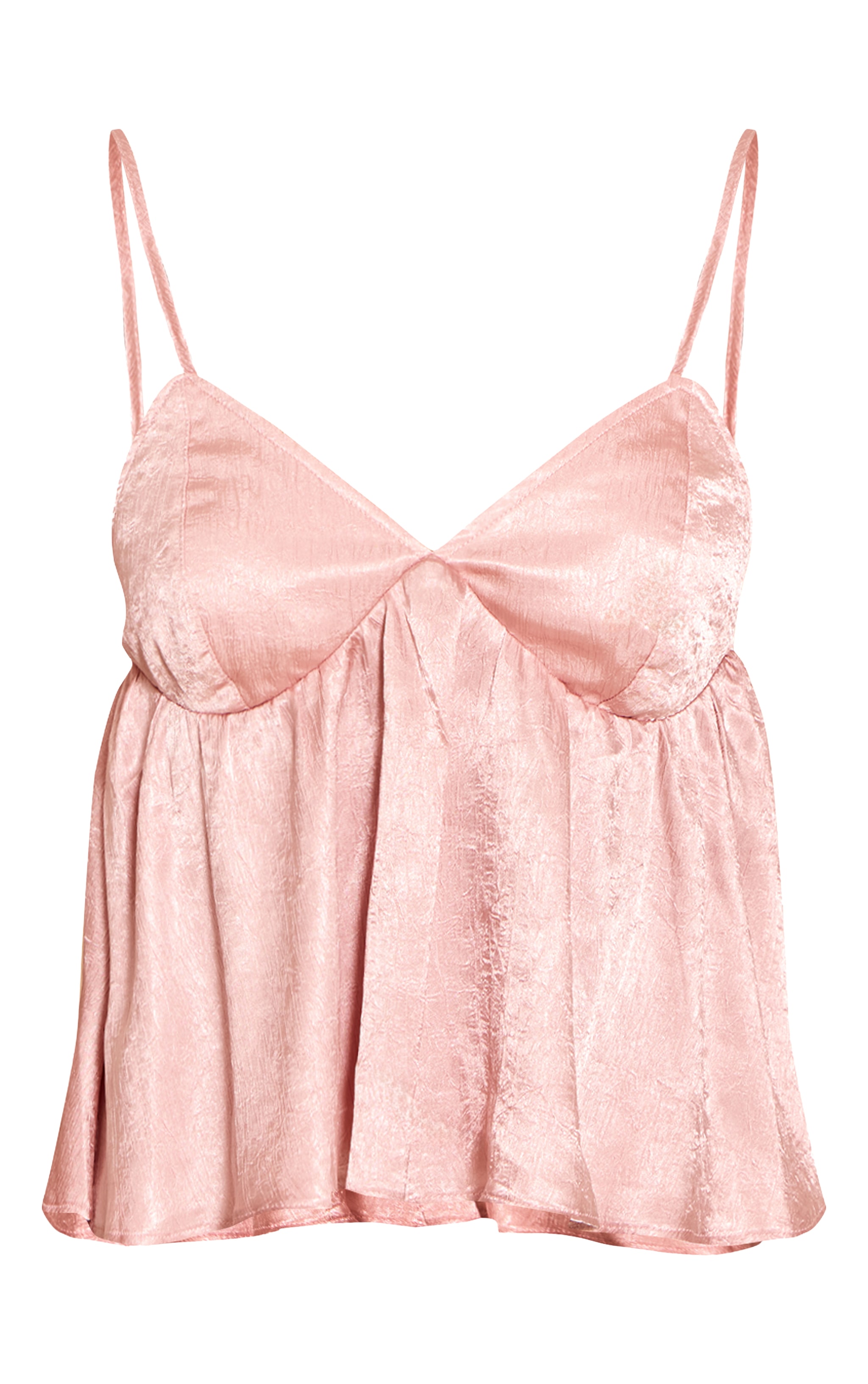 Débardeur fluide satiné texturé rose image 5