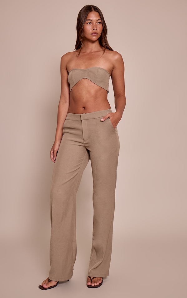 Chartreuse Tailored Straight Leg Pants