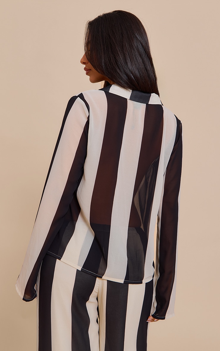 Petite Stripe Tie Front Shirt image 2