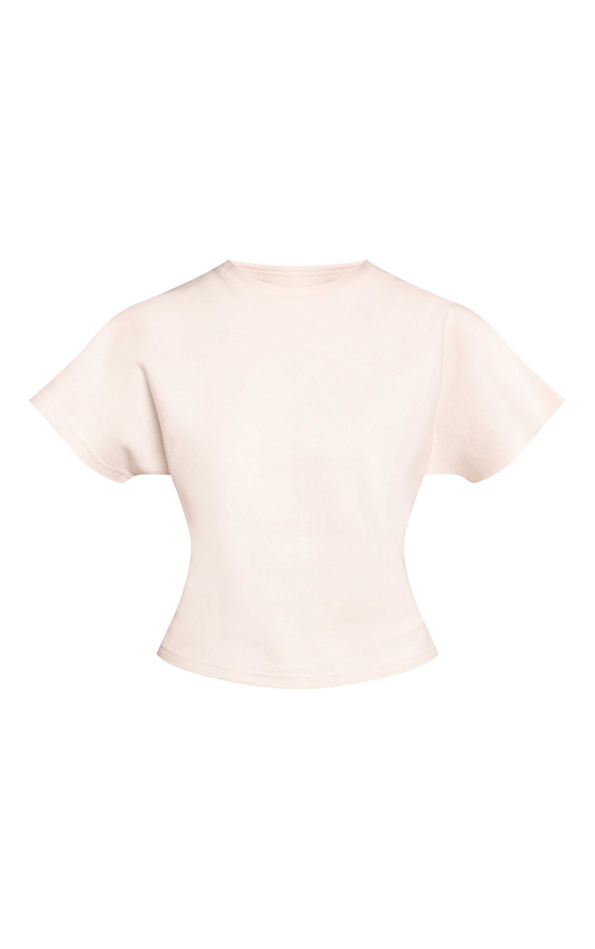 Ecru Heavy Rib Cinched Waist T Shirt image 5
