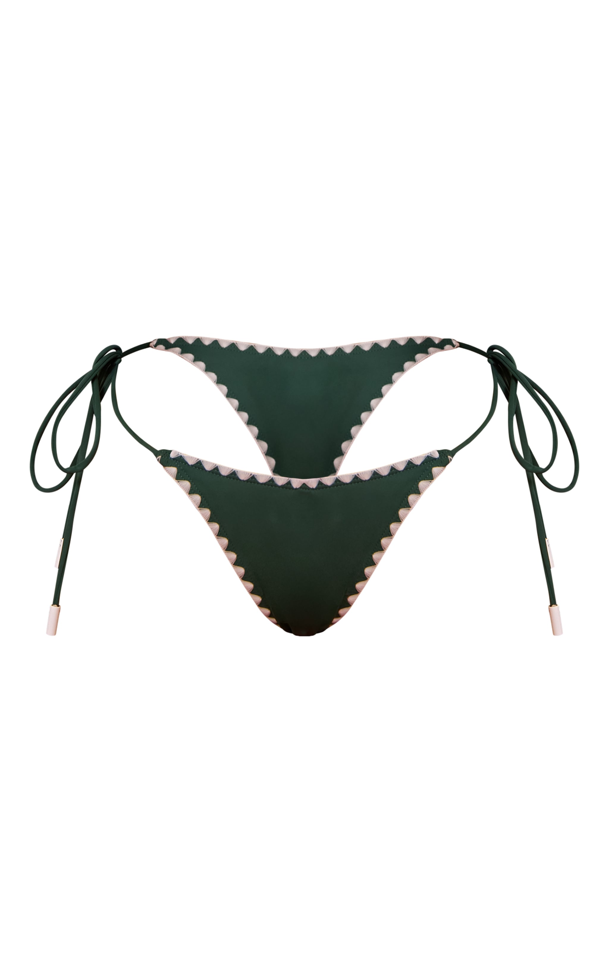 Sea Green Whip Stitch Tie Side Bikini Bottoms image 5