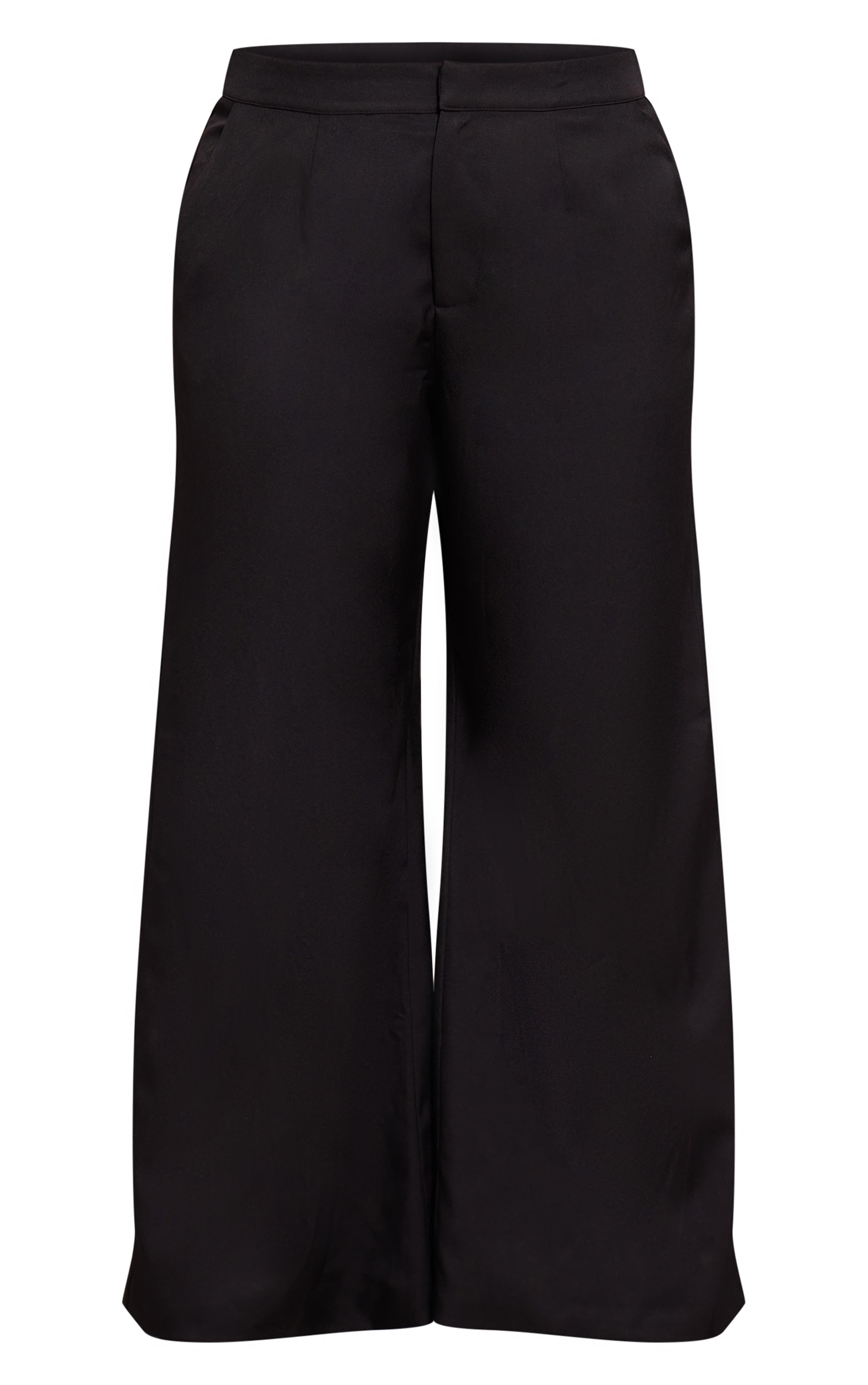 Plus Black Pintuck Wide Leg Tailored Pants  image 5