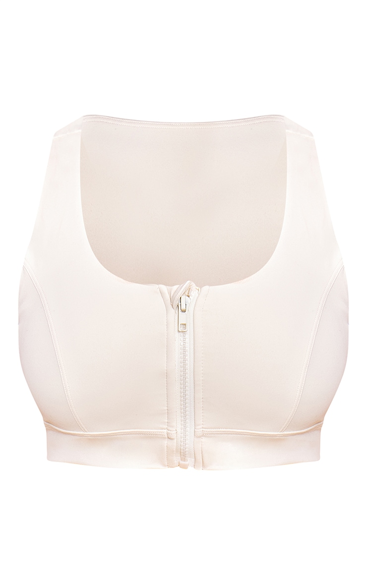 Shape Butter Cream Active Sculpt Zip Front Cupped Sports Bra image 5