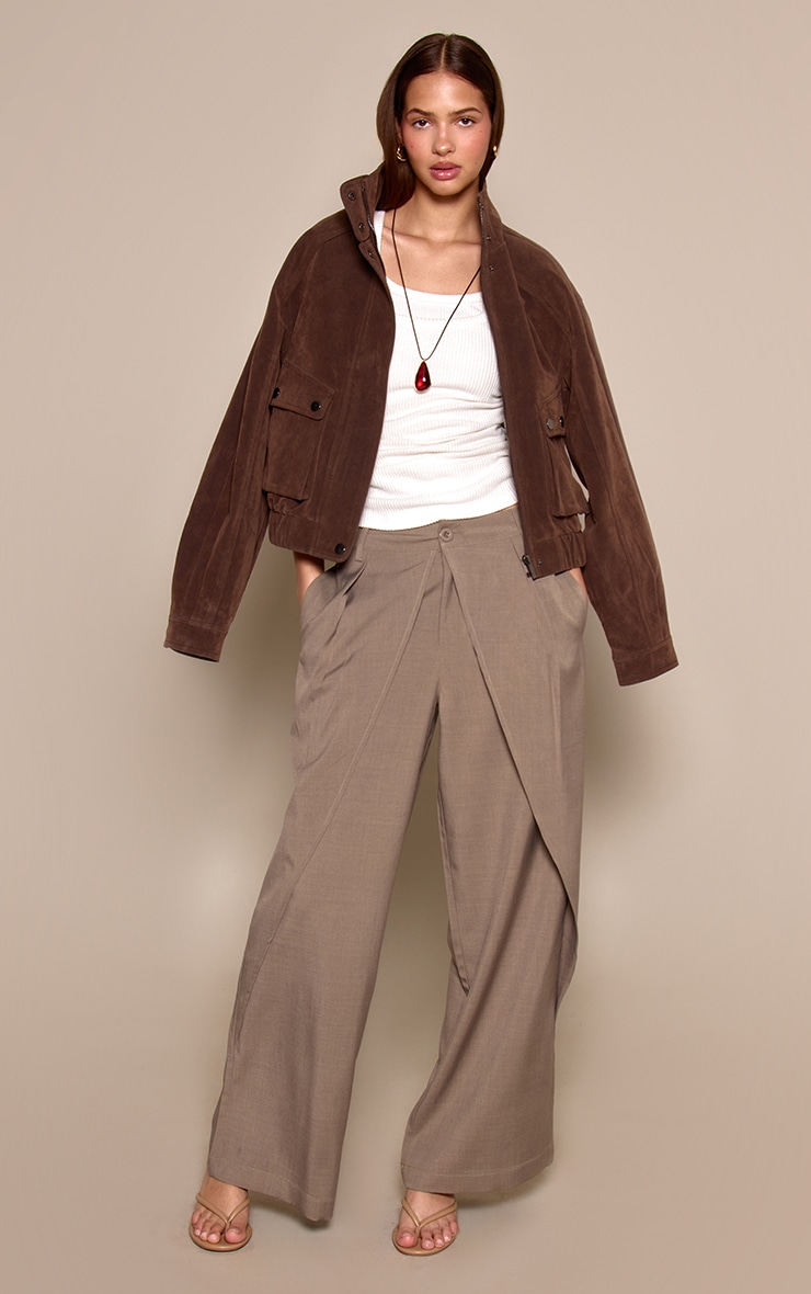 Cream  Brushed Rib Double Layered Vest Top  image 3