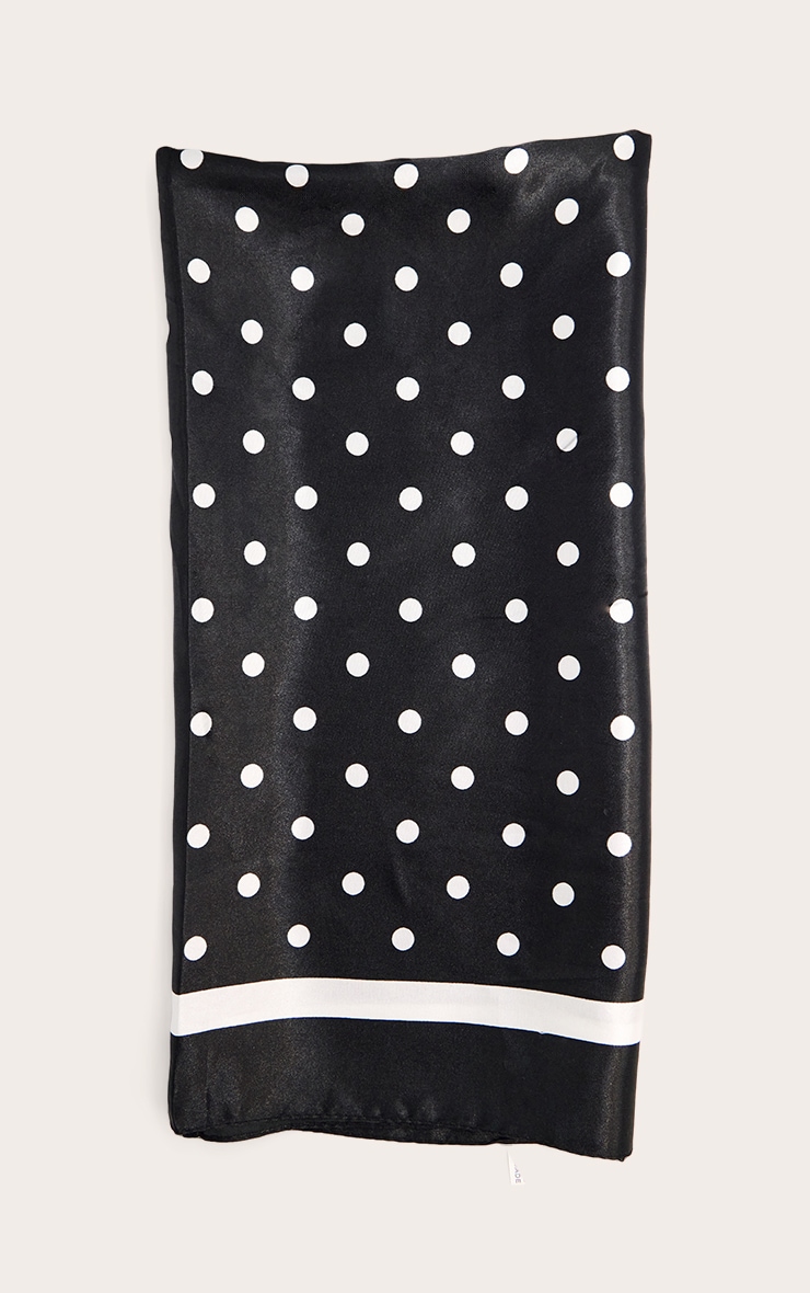 Black and White Polka Dot Scarf image 2