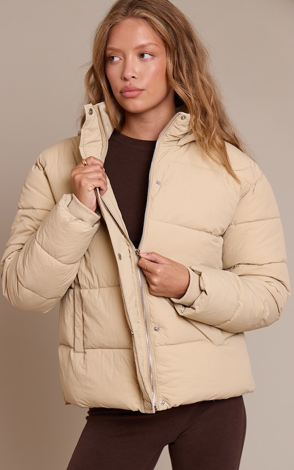 Stone Hooded Puffer Jacket