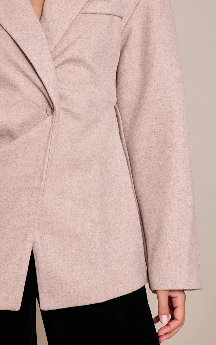 Stone Wool Look Cinched Blazer image 4