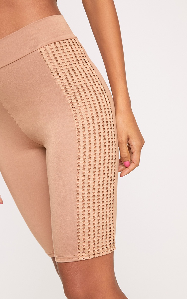 Camel Panel Cycle Shorts Shorts PrettyLittleThing