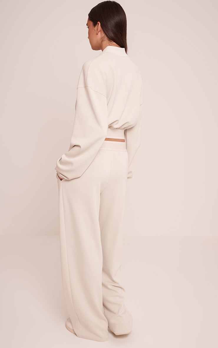 PLT Oatmeal Soft Touch Elasticated Waist Wide Leg Sweatpants image 3