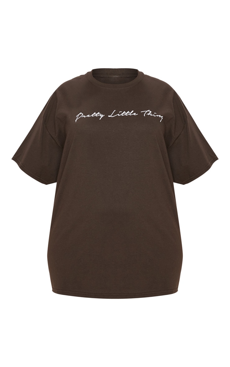 PRETTYLITTLETHING Plus Chocolate Graphic T-Shirt image 3