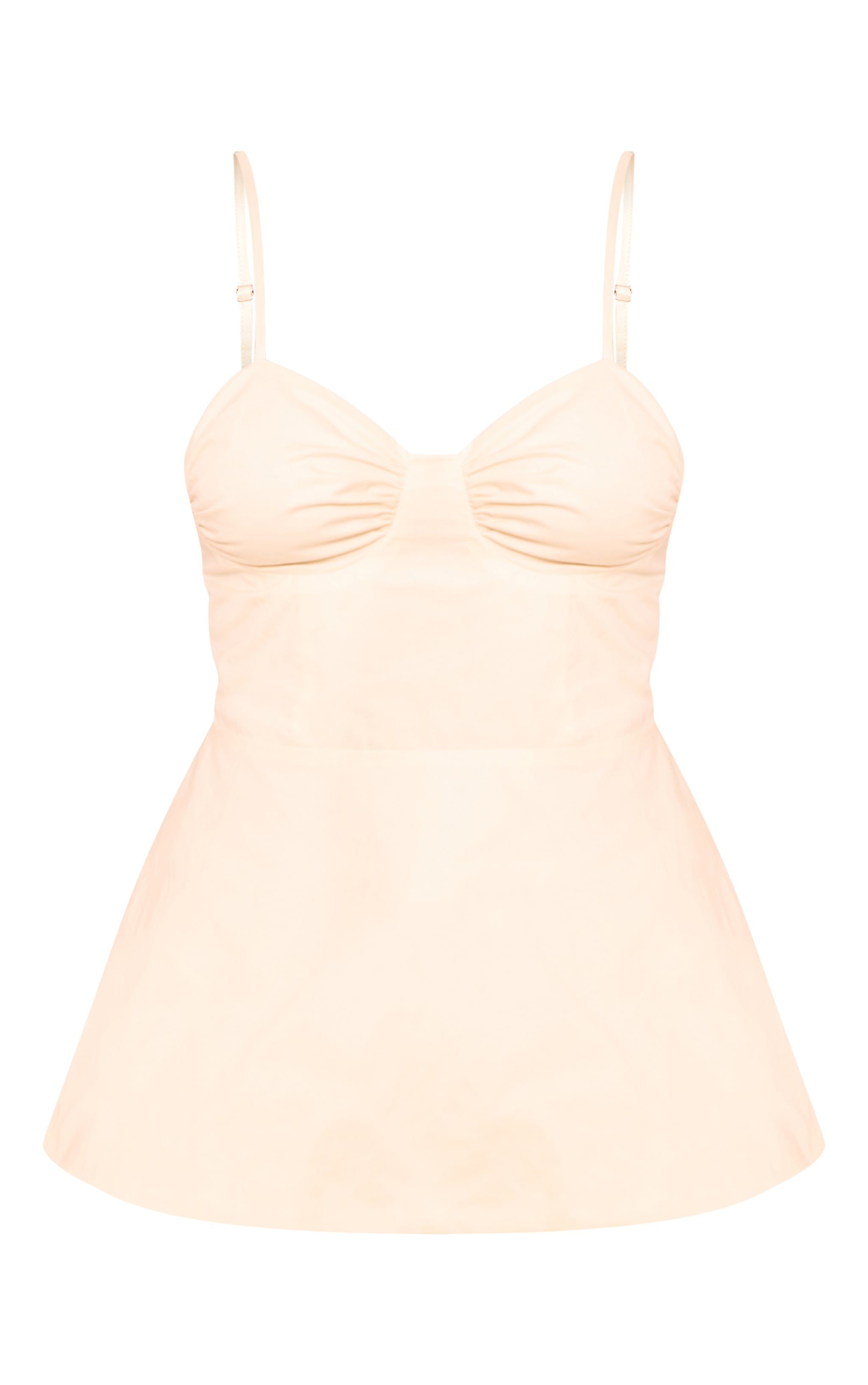 Cream Cotton Strappy Peplum Cami Top image 5