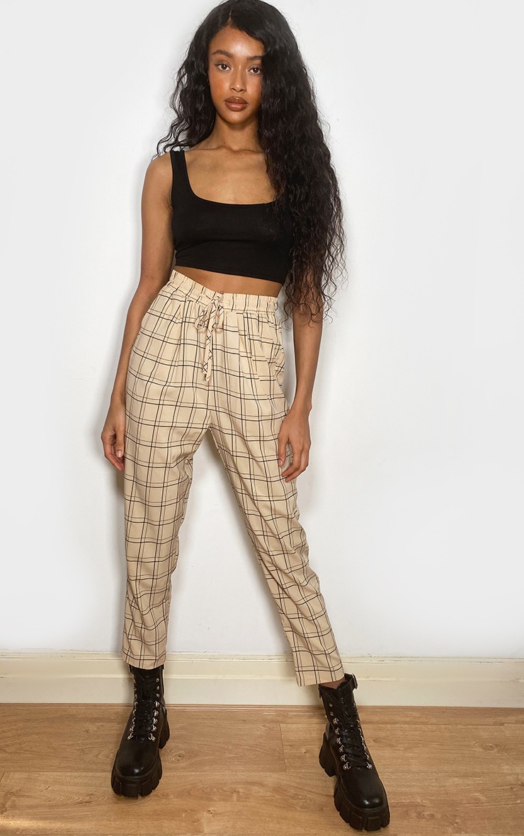Stone Check Casual Pants
