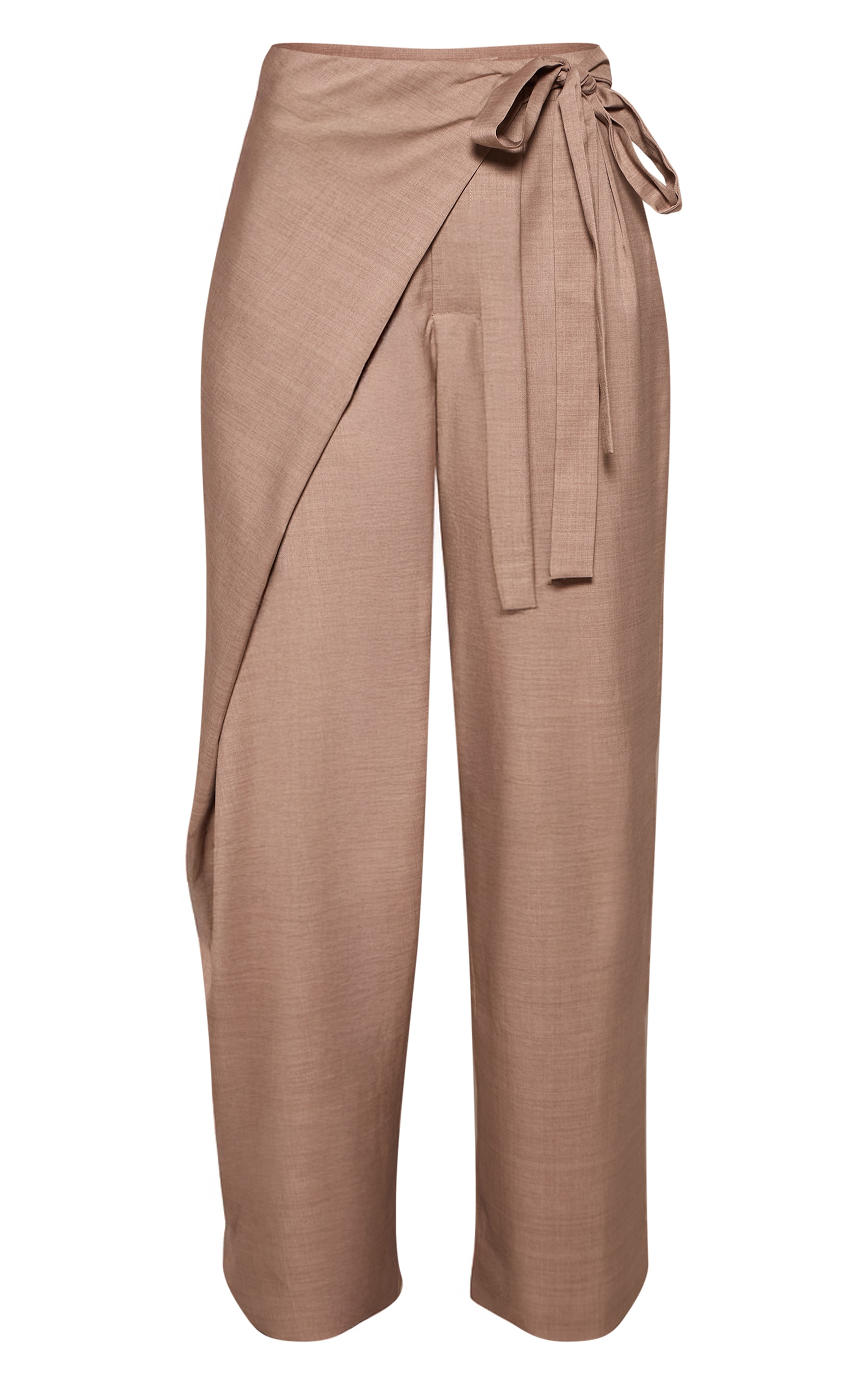Stone Wrap Tie Woven Straight Leg Pants image 5