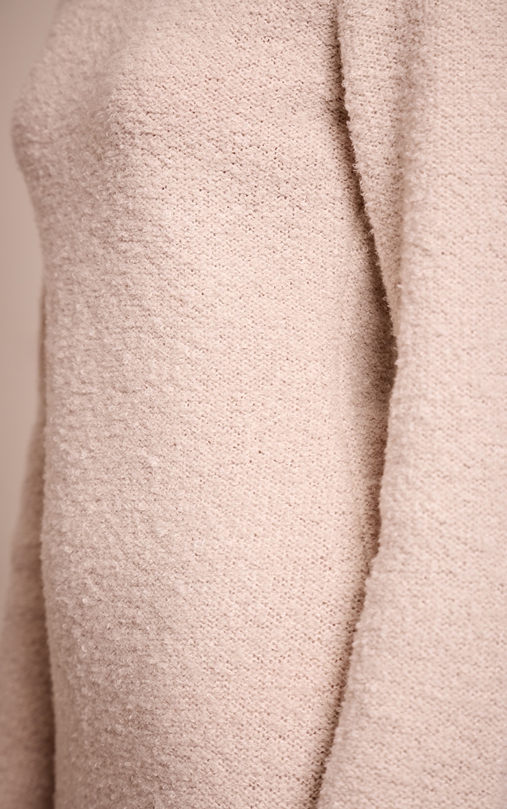 Cream Bobble Knit Knitted Maxi Dress  image 4