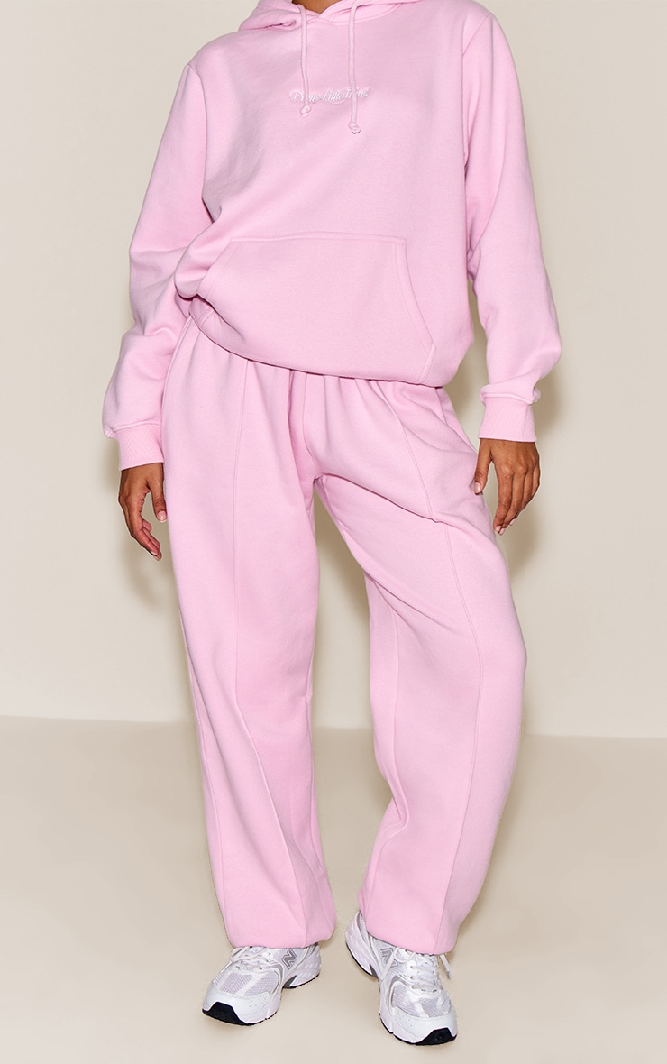 Pink Pintuck Oversized Cuffed Track Pant image 2