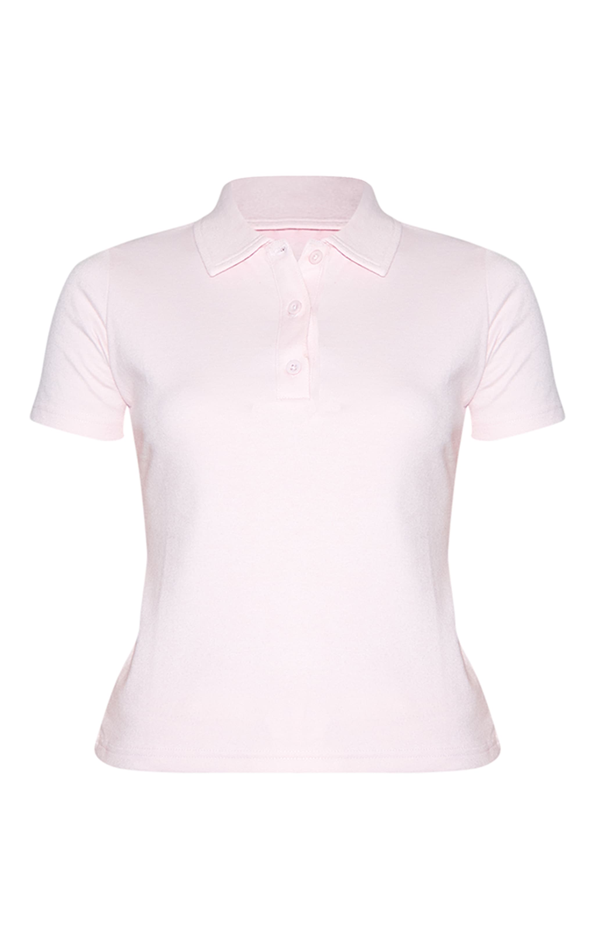 Baby Pink Super Soft Short Sleeve V Neck Button Up Top image 5