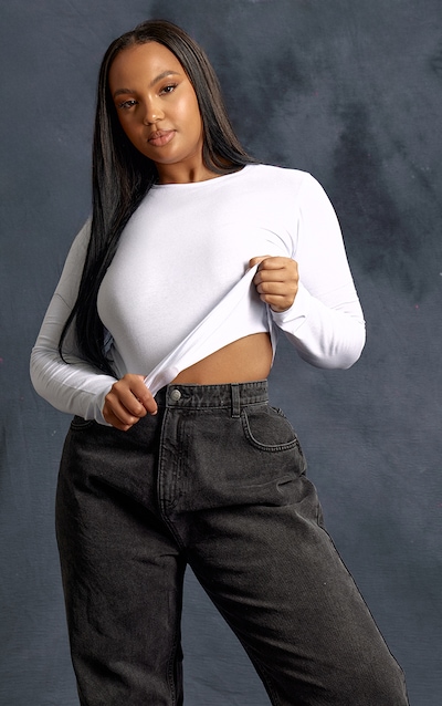 White Studded Long Sleeve Top main image 0
