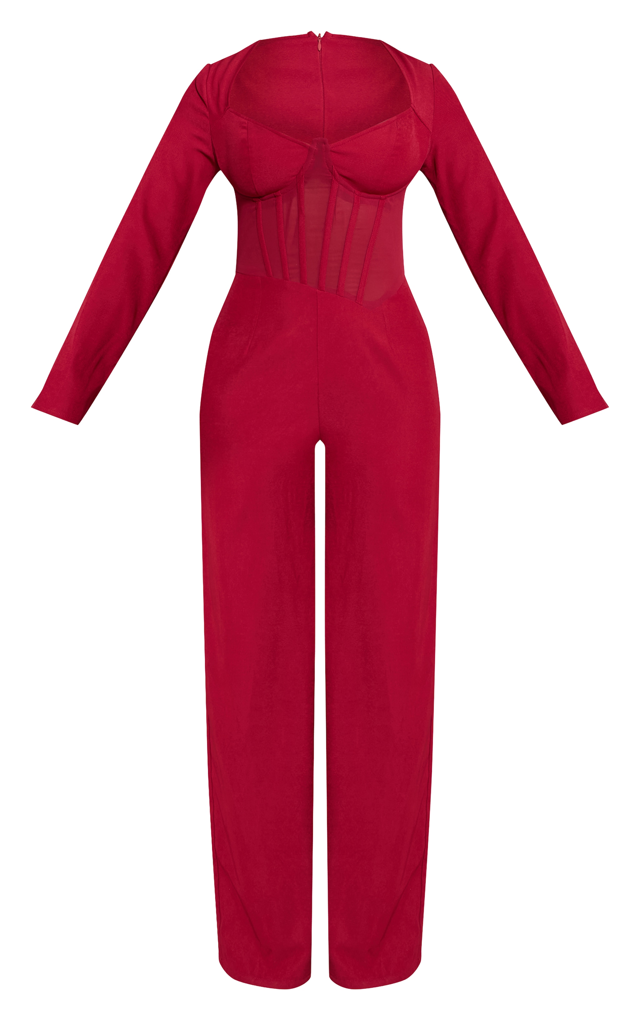 Shape Red Tailored Woven Corset Jumpsuit image 5