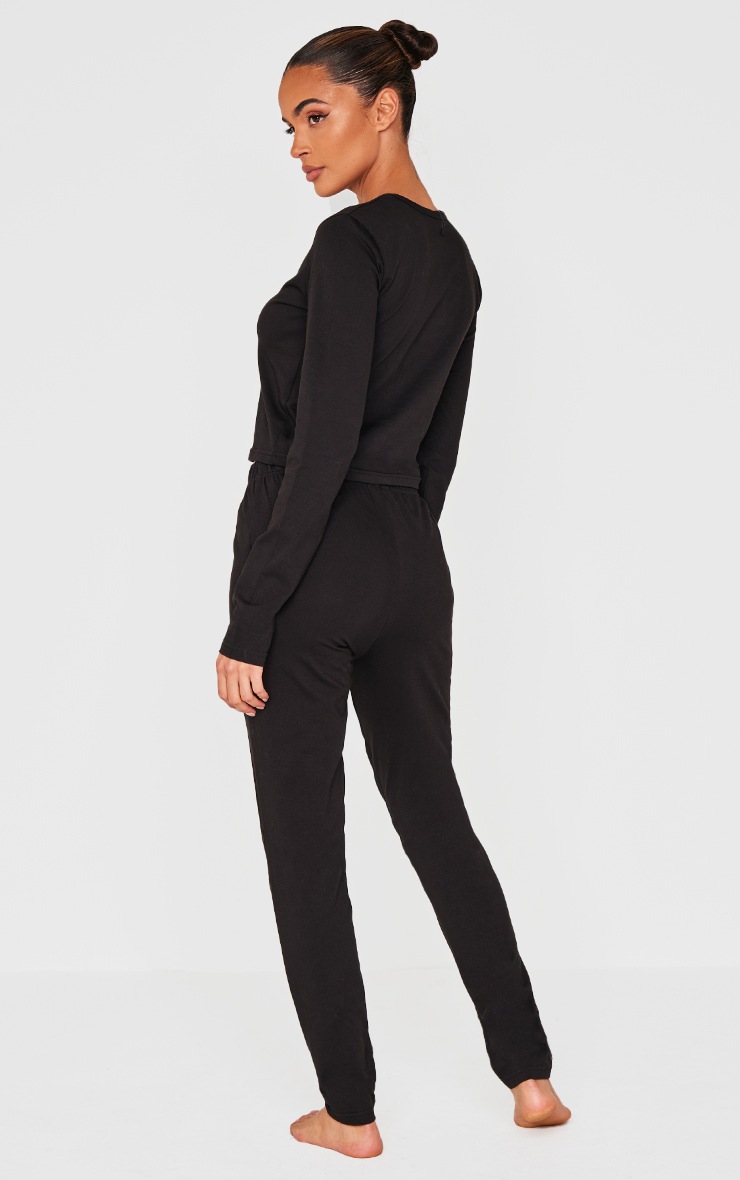 PRETTYLITTLETHING Ensemble de pyjama legging et top à manches longues noir image 2