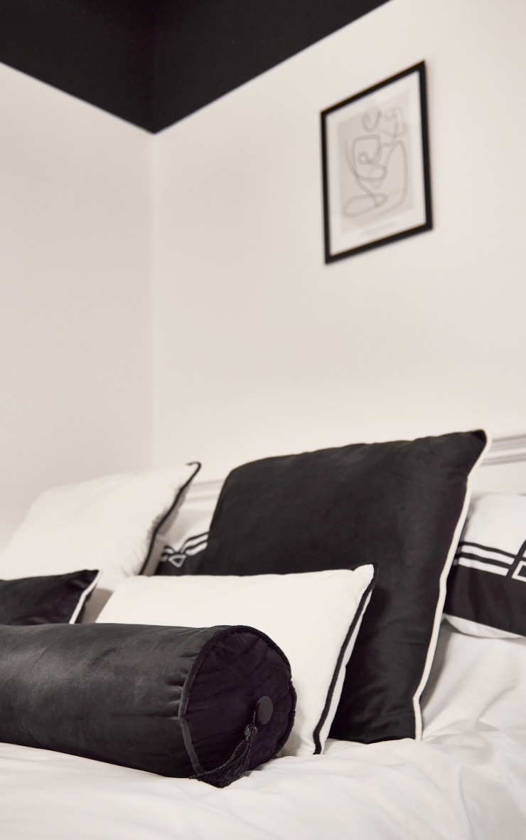 Black 2025 bolster cushion