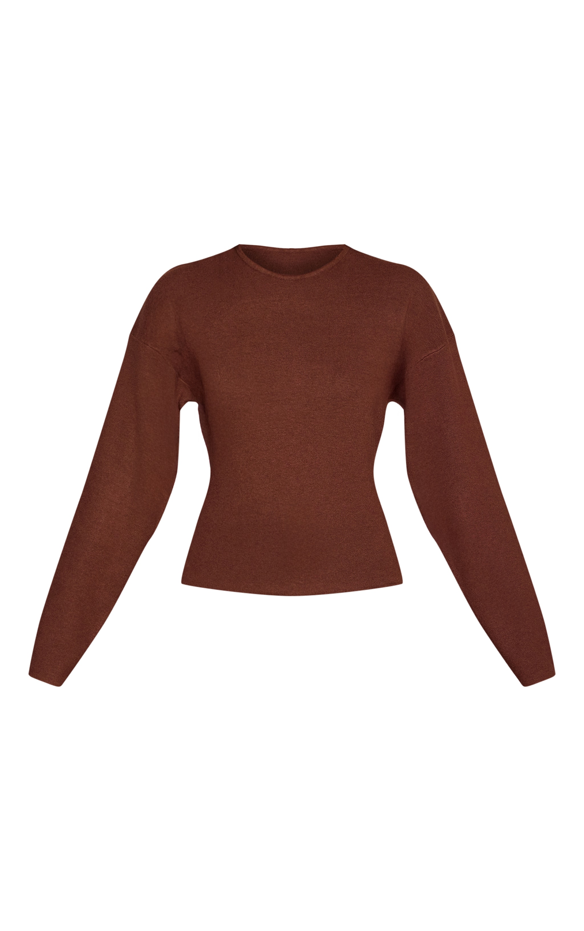Chocolate Cocoon Sleeve Cinched Long Sleeve T Shirt  image 5