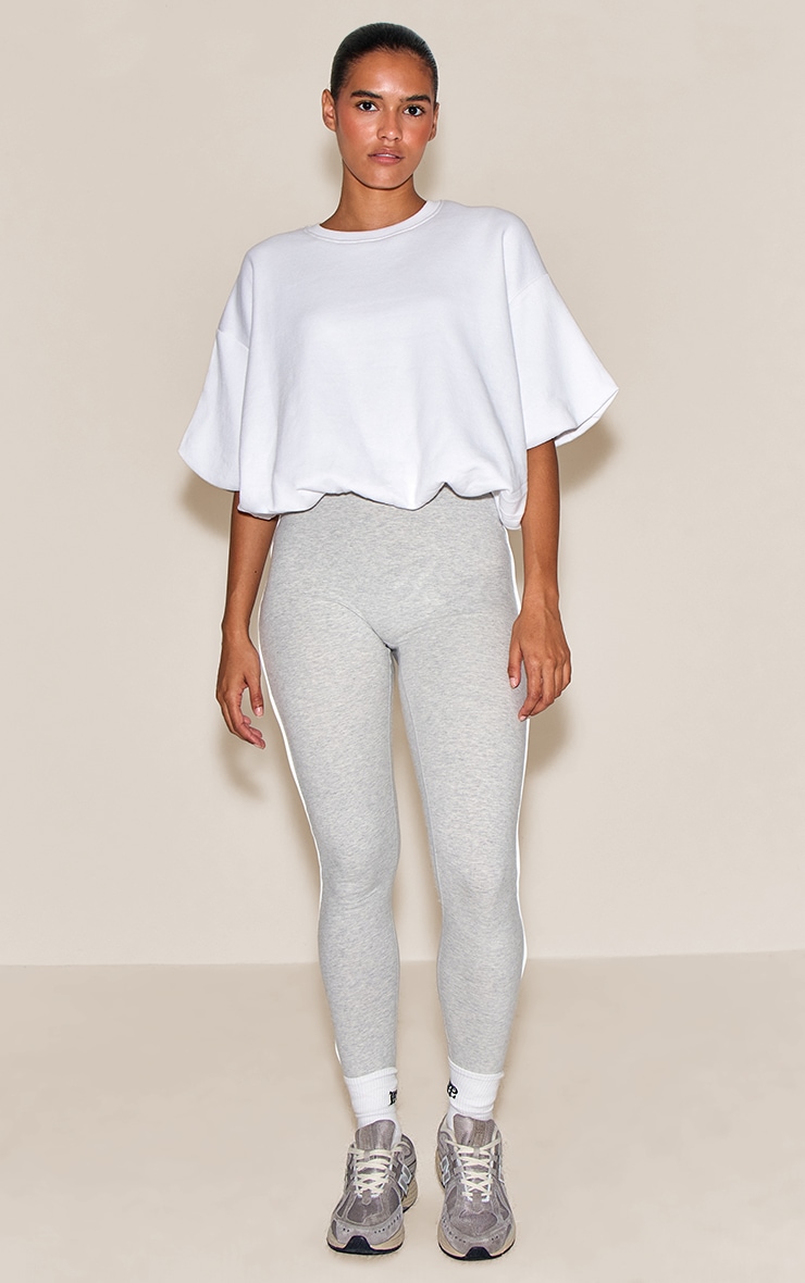 White Elasticated Puff Boxy Sweatshirt image 3