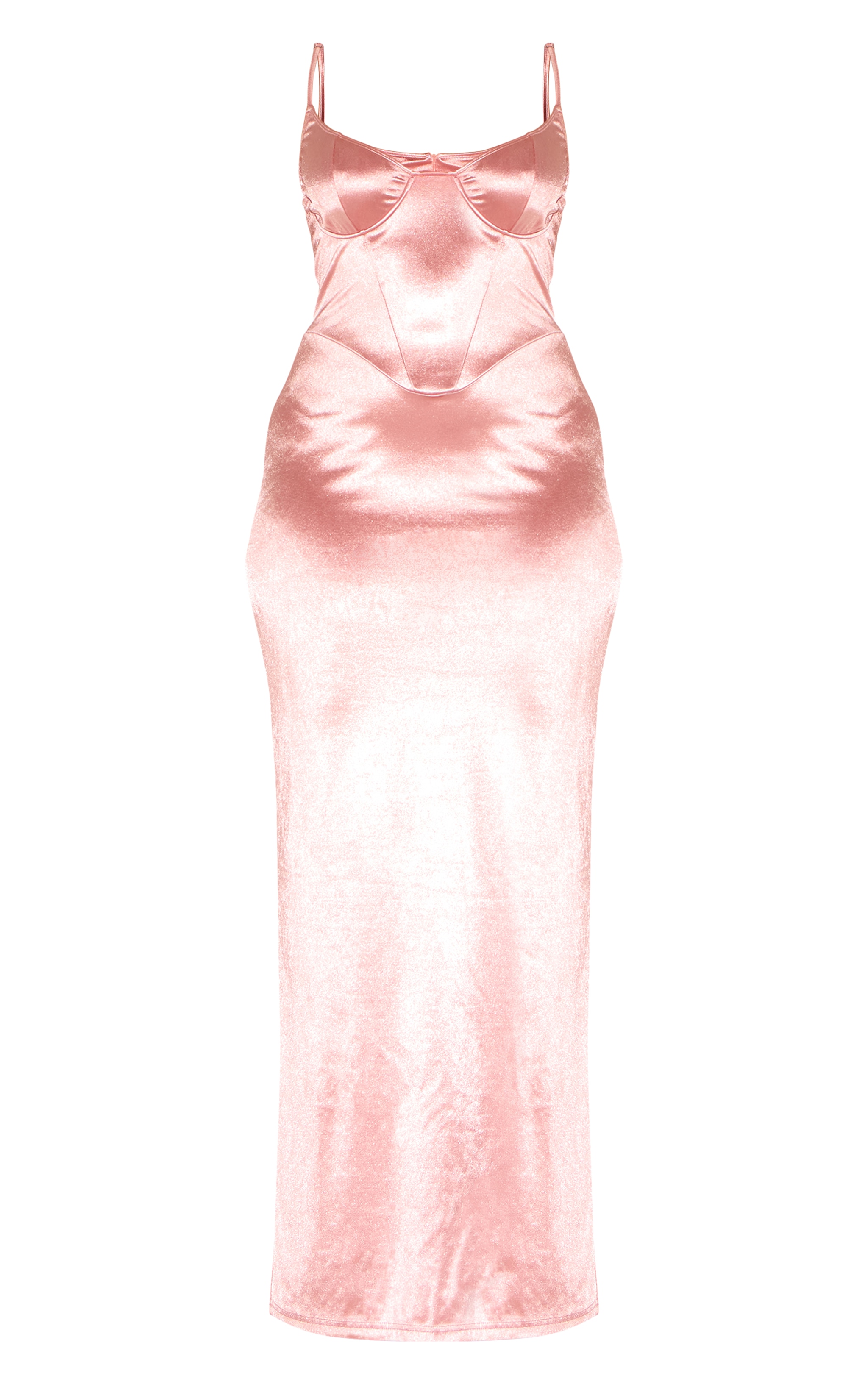 Shape Blush Stretch Satin Underwired Maxi Dress image 5