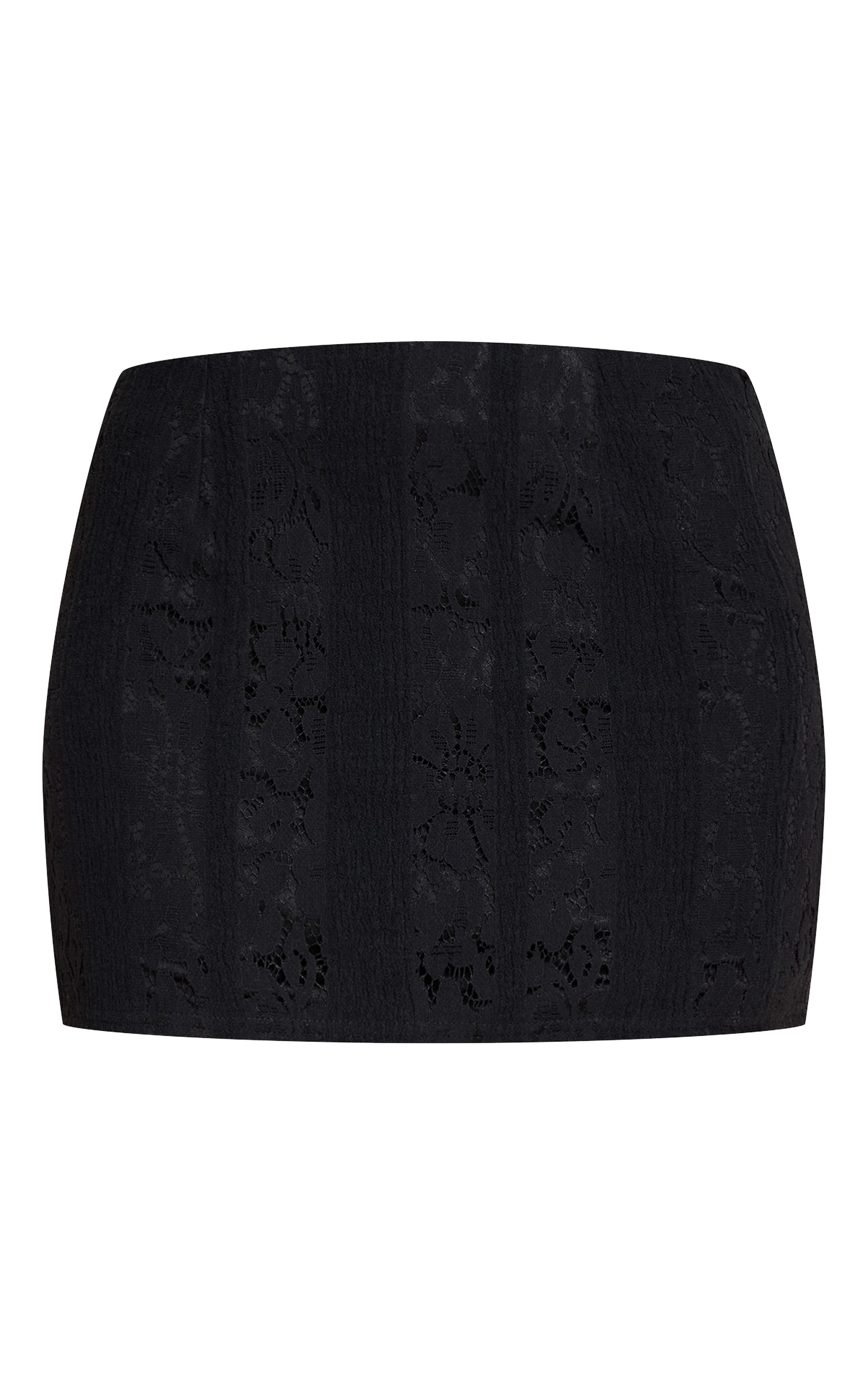 Black Lace Woven Mini Skirt image 6