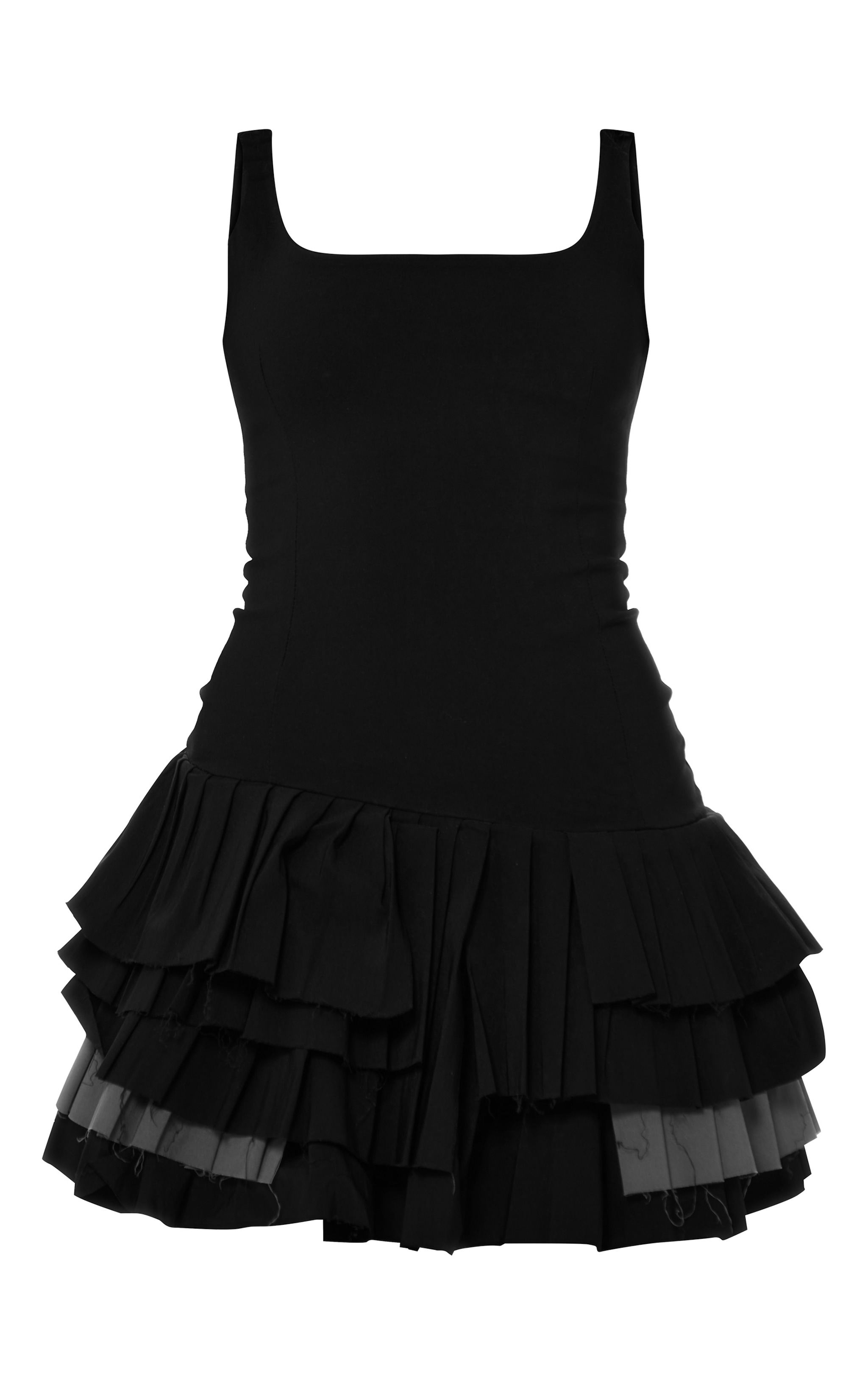 PrettyLittleThing☆Woven タイネック シフト ドレス♪ 送料込 Black Stretch Woven Bandeau Shift Dress | Dresses