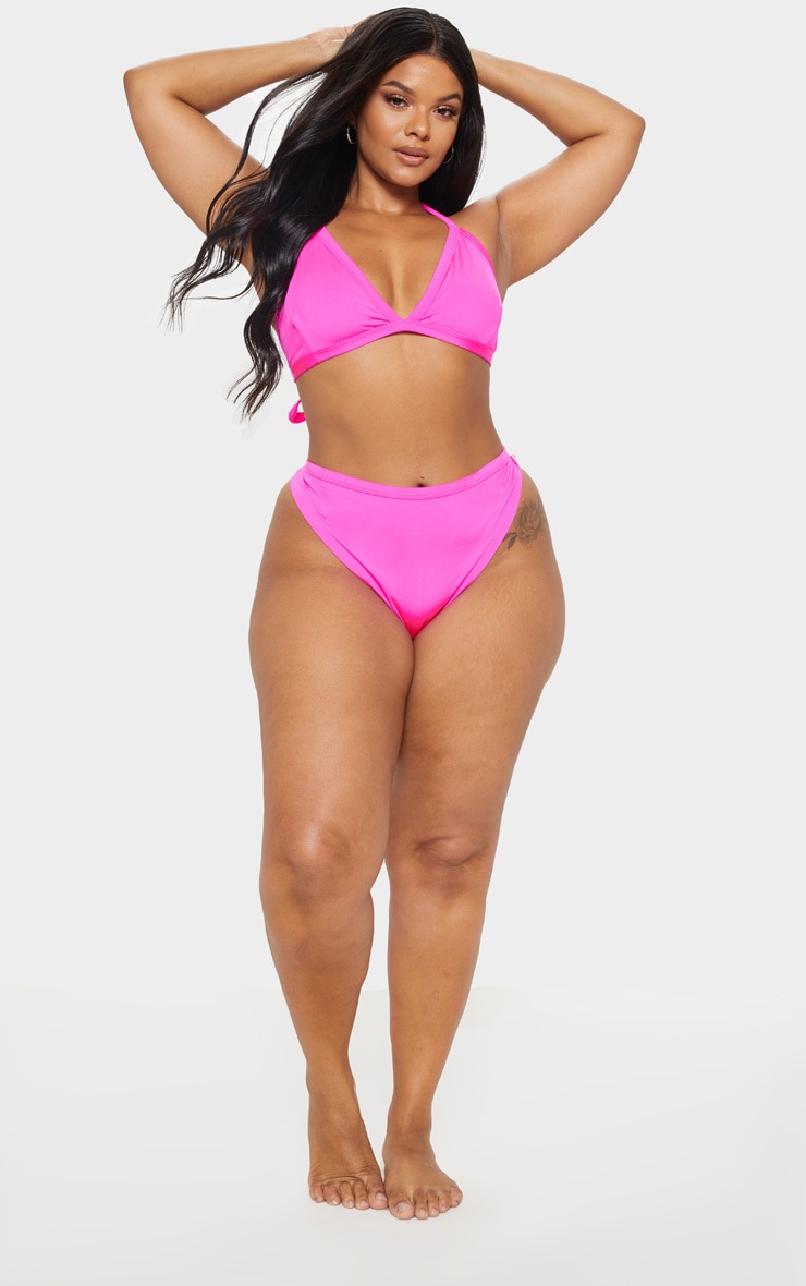 Plus Neon Pink Bikini Bottom