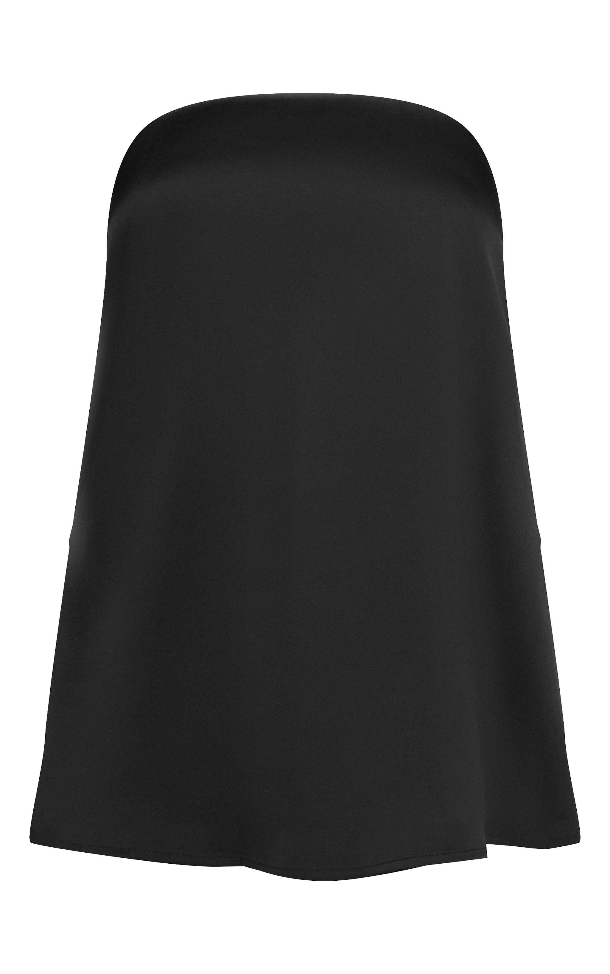 Top bustier long fluide satiné noir image 5