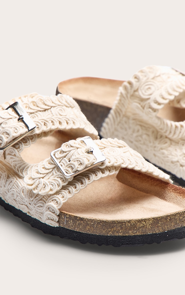 【送料&関税込】Jil Sander Beige Crochet Slippers Jil Sander Shearling Sandal - Beige - Women | J15WP0043P5218740