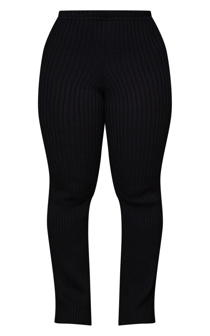Shape Black Knit Flared Trousers Shape PrettyLittleThing shape-black-knit-flared-trousers-shape-prettylittlething