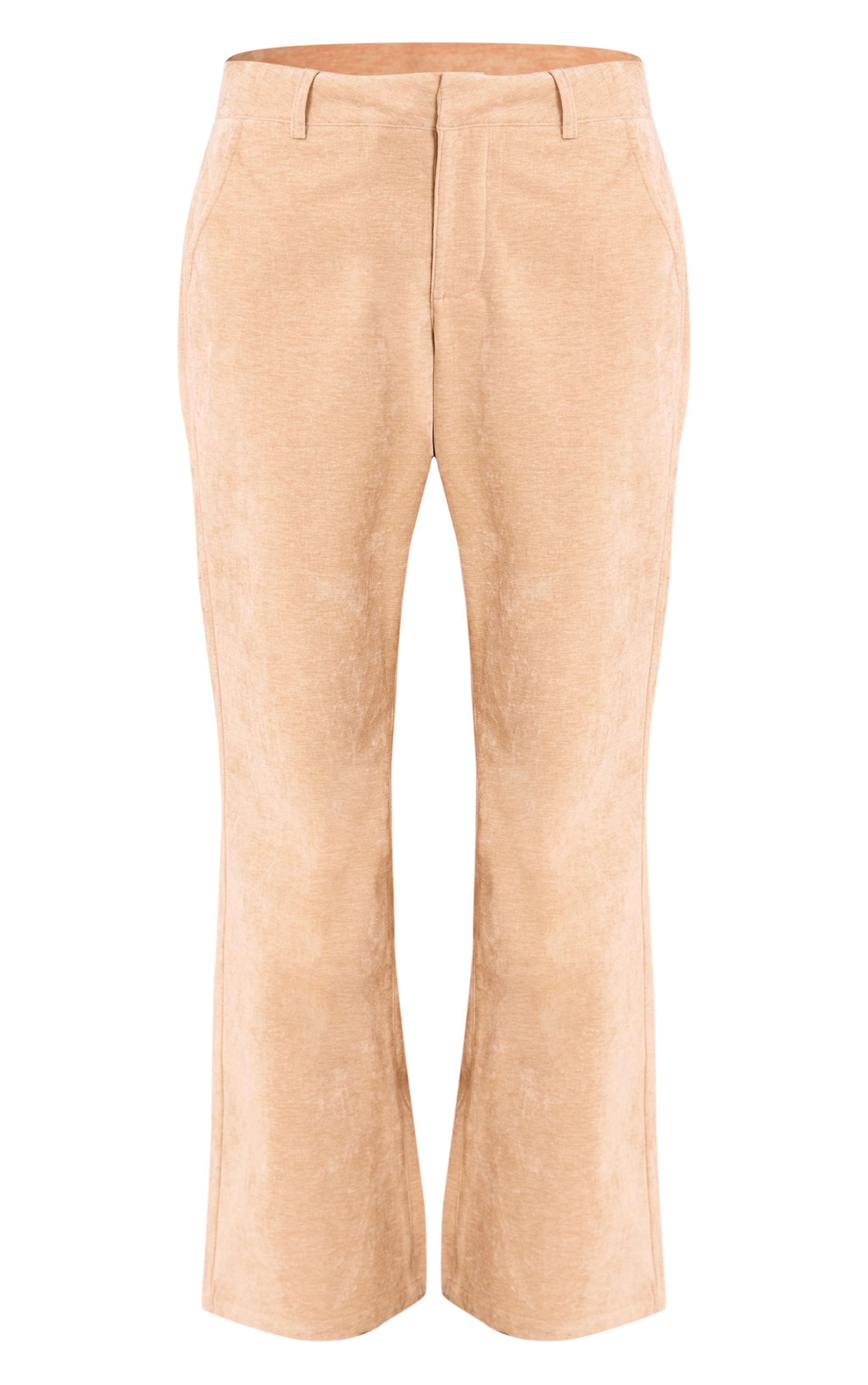 Camel Velour Straight Leg Pants image 5
